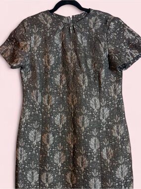 Vintage Black Brocade Dress